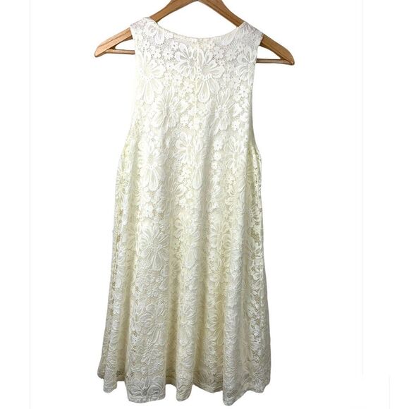 Ginger G Bohemian Ivory Lace Sleeveless Swing Dress Size Médium - Picture 5 of 7